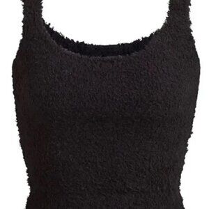 SKIMS COZY KNIT TANK (S/M BLACK)